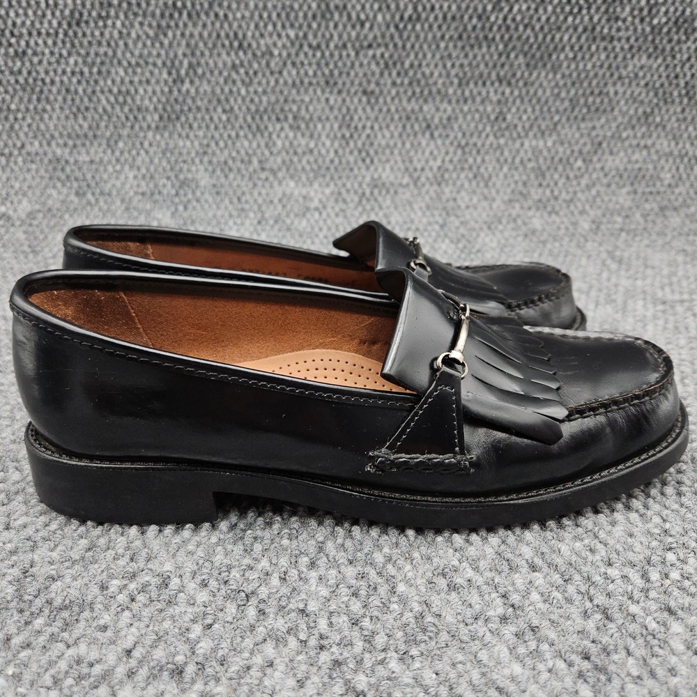 G.H. Bass Men's 9 Black Loafers Weejuns Kiltie Bit Moccasin Dress Shoes Classic - Picture 6 of 9